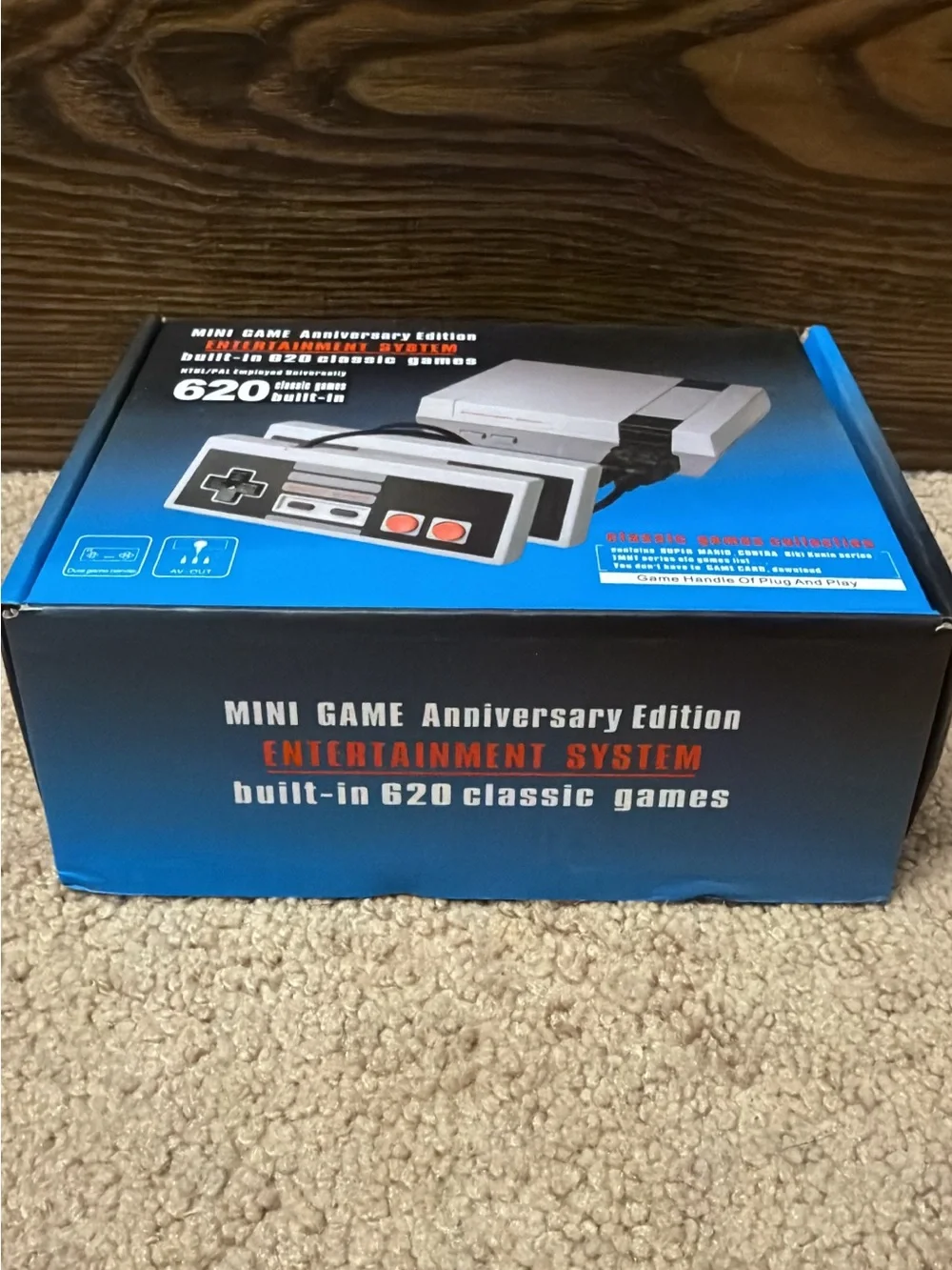 Classic Retro Game Console with Gray & Black Controllers - Unbranded